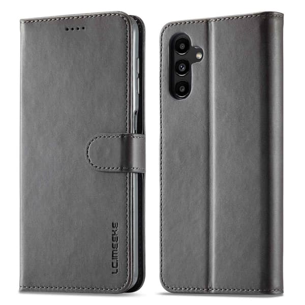 LC.IMEEKE Samsung Galaxy A14 Flippetui - Grå Silver grey