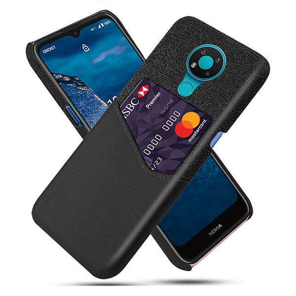Bofink Nokia 3.4 korttikotelo - Musta Black