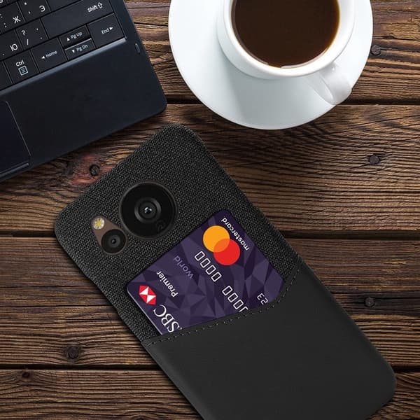 Bofink Sharp Aquos Sense 7 Plus Kredittkort Deksel - Svart Black