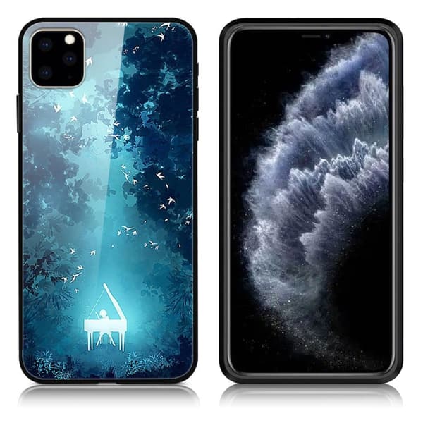 Fantasy iPhone 11 Pro deksel - Forest Piano Blue