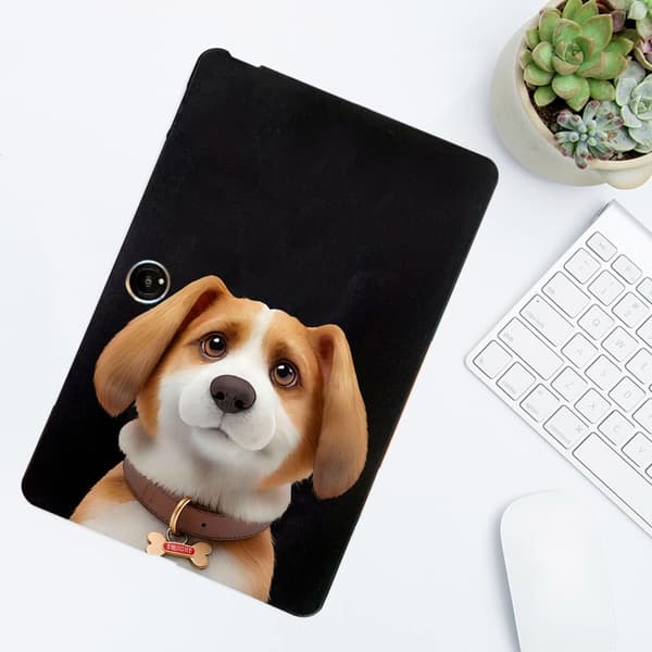 OnePlus Pad 2 Case Pattern Printing Slim Flexible Tablet Protective Cover - Harrier Beagle Brown
