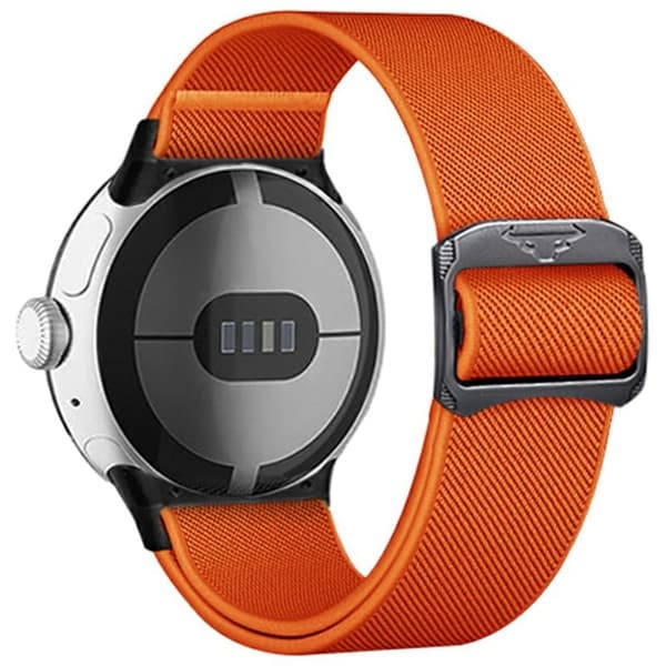 Nylon hihna Google Pixel Watch 3 41mm / Watch 2 / Pixel Watch Elastinen korvaava kellonauha - Oranssi Orange