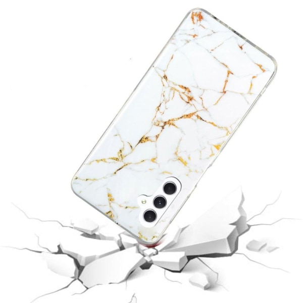 Marmormotiv Samsung Galaxy A24 4G skal - Vit Vit