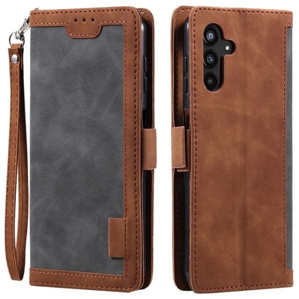 Surburbian Samsung Galaxy S24 Plus læder flip etui - Sølv/Grå Silver grey
