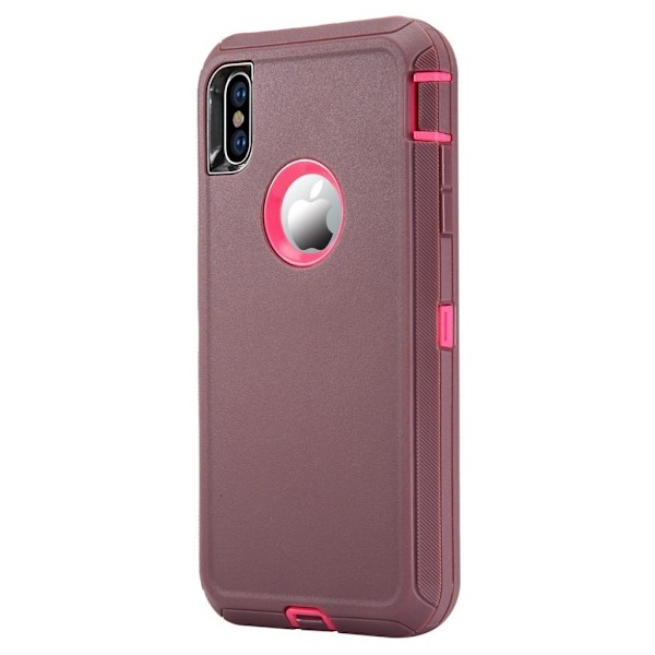 iPhone Xs Max stötsäkert hybridfodral - Kaffe / Ros multifärg