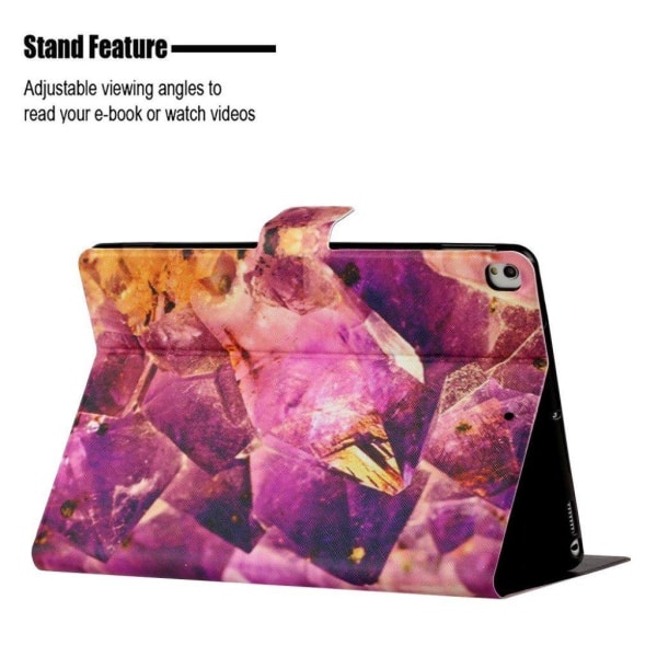iPad 10.2 (2019) stylish pattern leather flip case - Rock multifärg