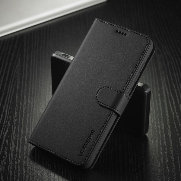 LC.Imeeke läder Samsung Galaxy S21 FE fodral - Svart Svart