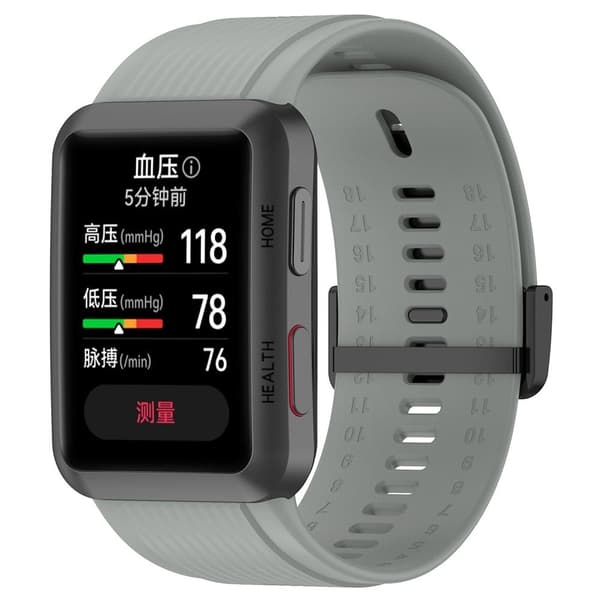 Huawei Watch D Justerbart klockarmband i silikon och metall Flexibelt armband med spänne - Grå Silvergrå