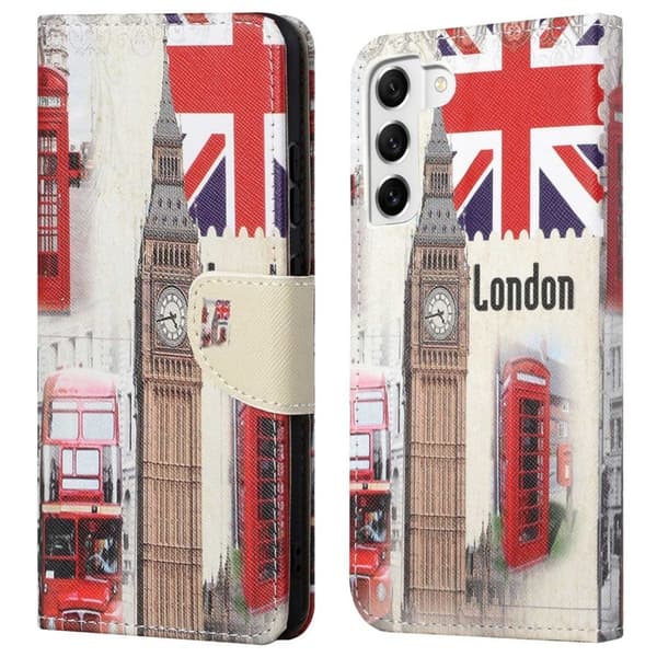 Wonderland Samsung Galaxy S23 Plus Flippetui - London Big Ben Multicolor