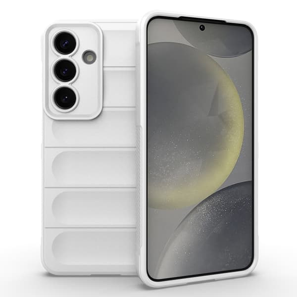Blødt grebsformet Samsung Galaxy S25 Plus cover - Hvid White