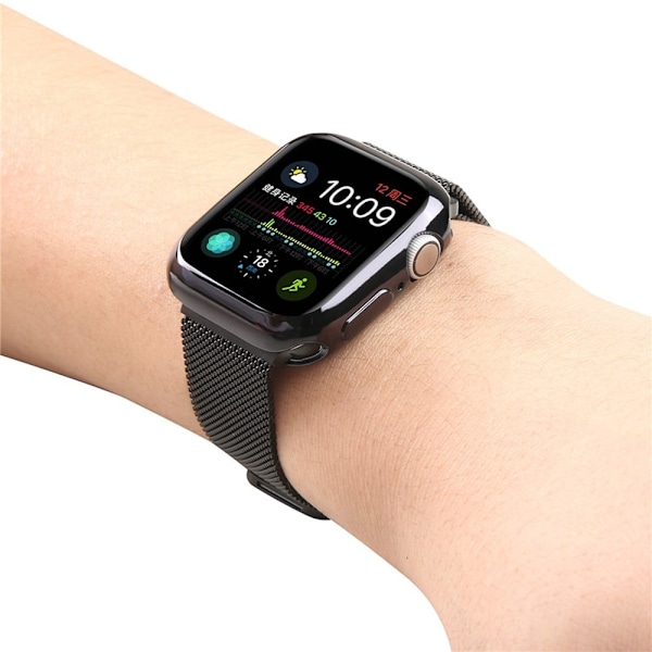 Apple Watch (45mm) galvanoitu suojus - Musta Black