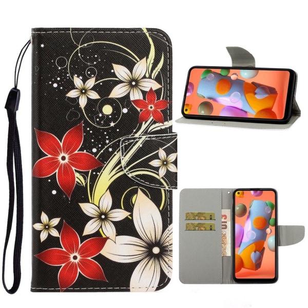 Wonderland Huawei P40 Lite E flip etui - Smukke Blomster Multicolor