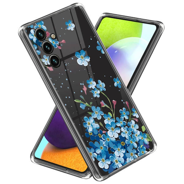 Deco Samsung Galaxy A55 deksel - Blå Blomst Blue