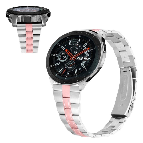 Samsung Galaxy Watch (46mm) / S3 Frontier stainless steel chain watch band - Pink Rosa