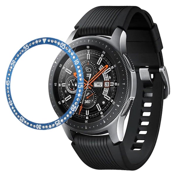 Samsung Galaxy Watch (46mm) rhinestone stainless steel bezel - B Blue