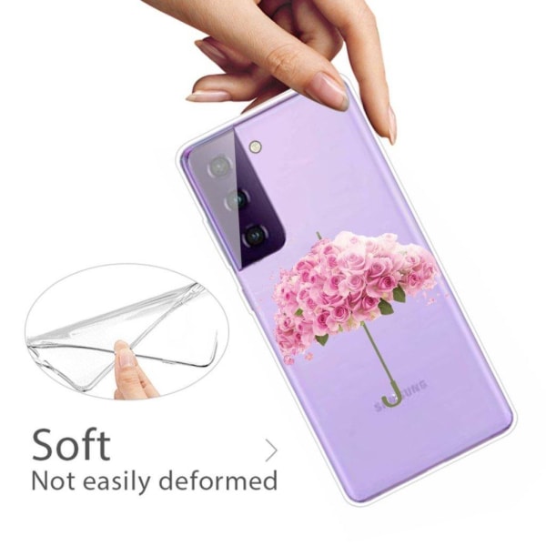 Deco Samsung Galaxy S21 skal - Rosa Paraply Rosa