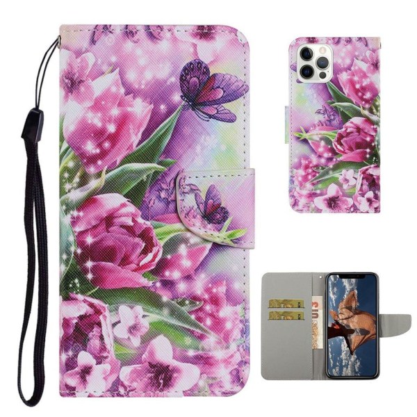 Wonderland iPhone 13 Pro Läppäkotelo - Tulip Multicolor