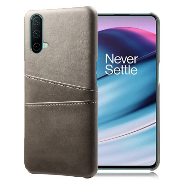 OnePlus Nord CE 5G skal med korthållare - Silver/Grå Silvergrå