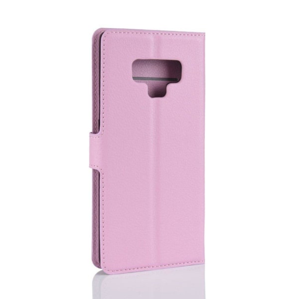 Samsung Galaxy Note 9 mobilfodral syntetläder silikon stående plånbok - Rosa Rosa