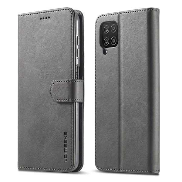 LC.Imeeke läder Samsung Galaxy M32 fodral - Silver/Grå Silvergrå