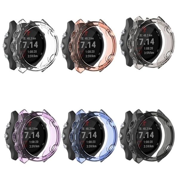 Garmin Forerunner 245 / 245 Music kestävä läpikuultava kotelo - Läpinäkyvä Musta Black