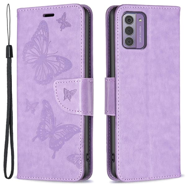 Sommerfugl Nokia G310 / G42 Flip Etui - Lilla Purple
