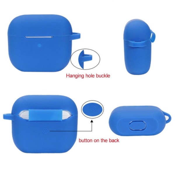 AirPods 3 silikoneetui med opbevaringspose og tilbehør - Midnats Blue