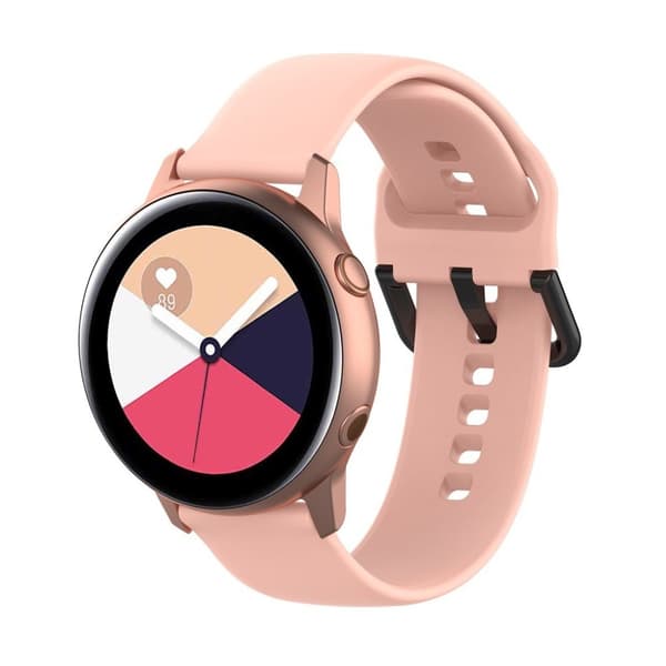 Samsung Galaxy Watch Active klockarmband i silikon - Rosa Rosa