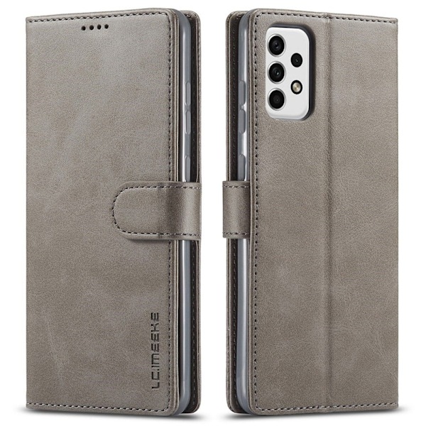 LC.IMEEKE Samsung Galaxy A23 flip case - Harmaa Silver grey
