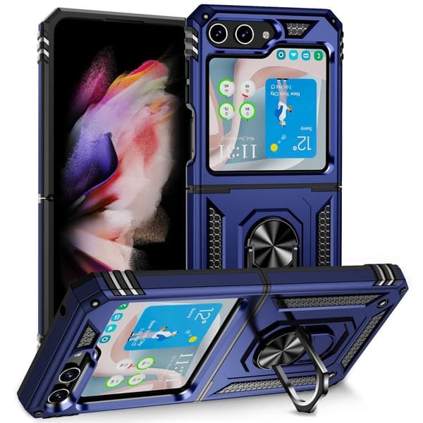 Bofink Combat Samsung Galaxy Z Flip5 Etui - Blå Blue