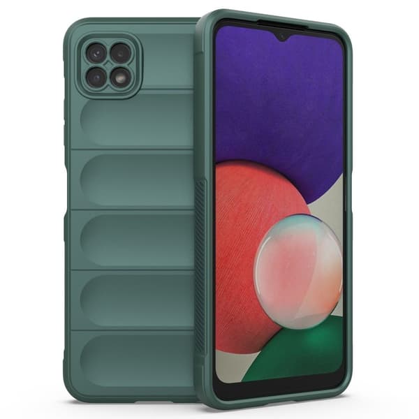 Mjukt greppformat Samsung Galaxy A22 5G skal - Grön Grön