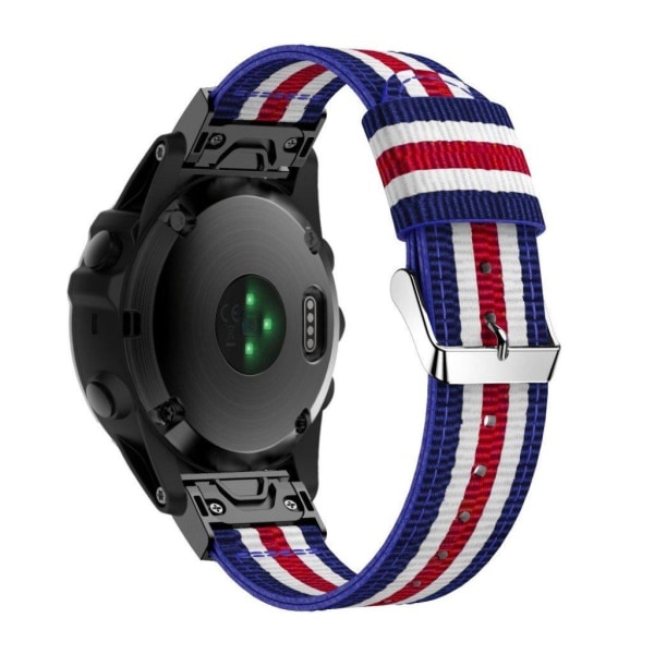 Garmin Venu urrem i nylon - Blå / Hvid / Rød / Hvid / Blå Multicolor