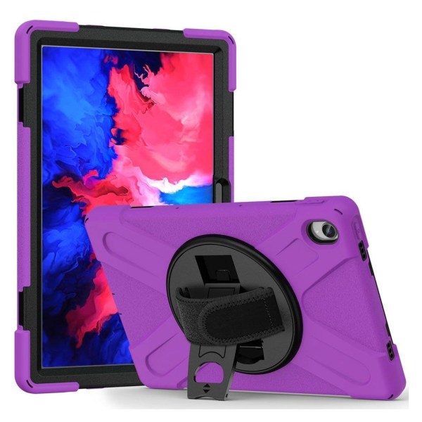 Lenovo Tab P11 360 swivel kickstand holder + silicone case - Pur Purple