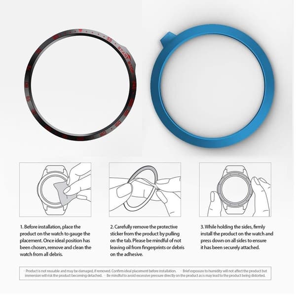 Garmin Fenix ​​6S / 6S Pro numerisk mønster rustfritt stål bezel - Svart / Rød Black