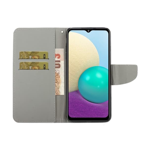 Wonderland Samsung Galaxy M02 / Samsung Galaxy A02 flip-etui - Sommerfugler Multicolor