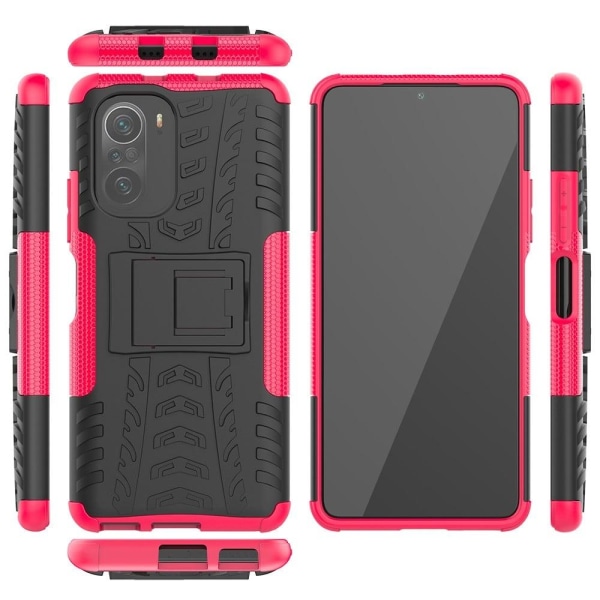 Offroad Xiaomi Mi 11i / Xiaomi Redmi K40 Pro Plus / Xiaomi Redmi K40 Pro / Xiaomi Redmi K40 / Xiaomi Poco F3 kotelot - Ruusu Pink