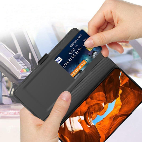Sileä ja ohut premium-PU-nahkakotelo Samsung Galaxy S23 Plus - Ruusukulta Pink
