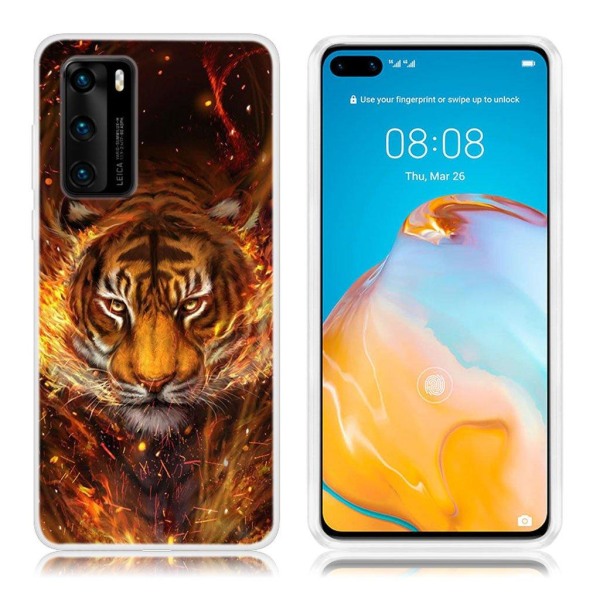 Deco Huawei P40 etui - Tiger Orange