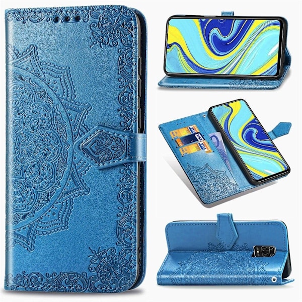 Mandala Xiaomi Redmi Note 9 Pro Max / 9 Pro / 9s Flip Fodral - Blå Blå