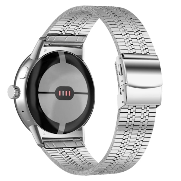 Google Pixel Watch 5 klockarmband med pärlor i rostfritt stål - Silver Silvergrå