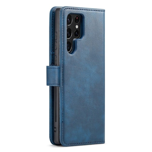 DG.Ming Samsung Galaxy S23 Ultra 2-in-1 Lompakko Suojakotelo - Sininen Blue