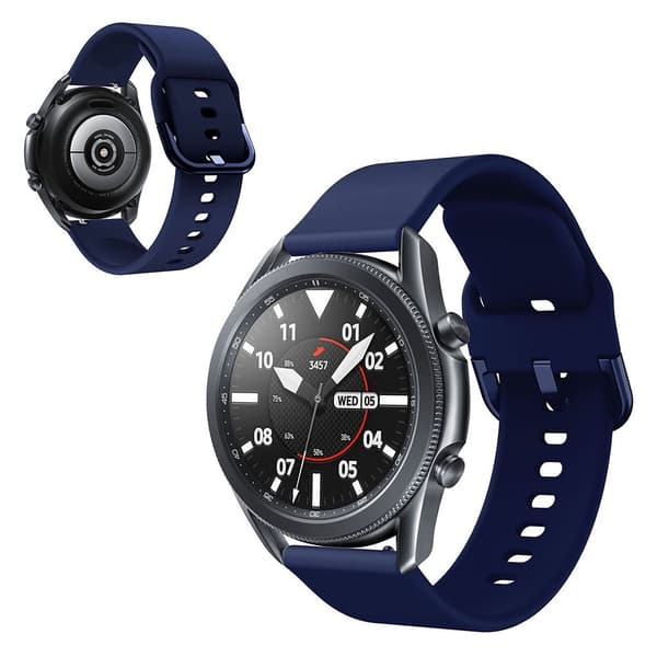Samsung Galaxy Watch 3 (45mm) simple silikone rem - mørkeblå Blue