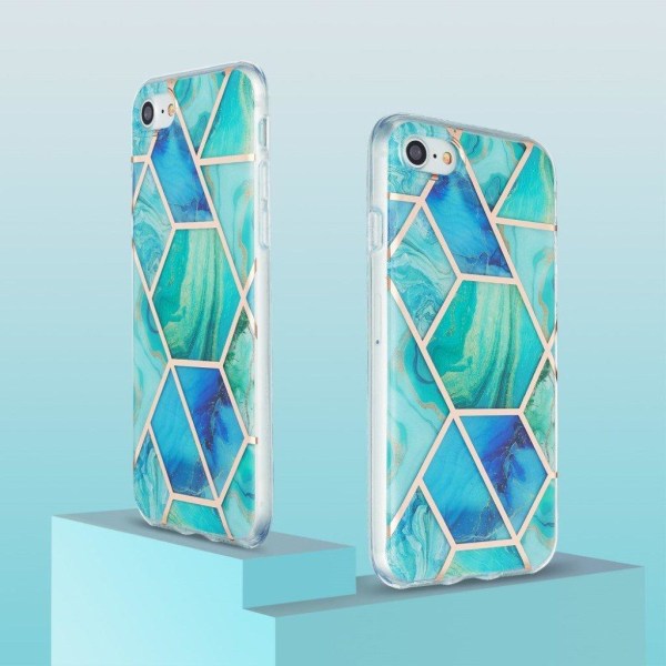 Marble design Apple Smartphone cover - Grøn / Blå Green