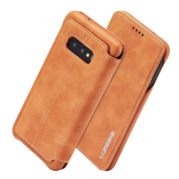 LC.Imeeke läder Samsung Galaxy S10e fodral - Brun Brun