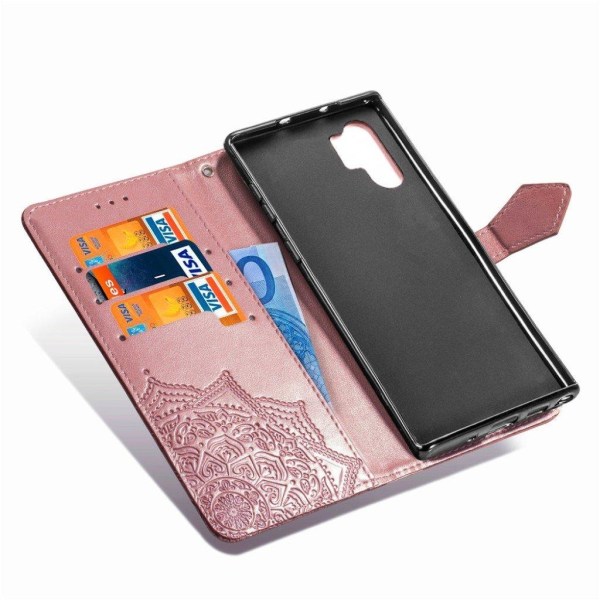 Mandala Samsung Galaxy Note 10 Pro Flip kotelot - Ruusukulta Pink