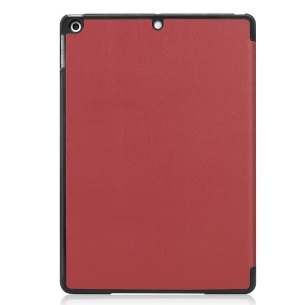 iPad 10.2 (2021) / (2020) / (2019) trefoldig flip-etui i PU-lær - Vinrød Red