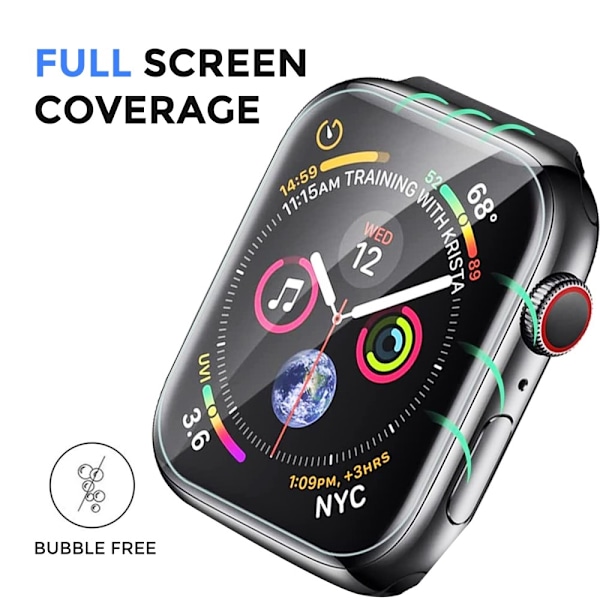2Pcs Apple Watch 40mm HD näytönsuojain Transparent