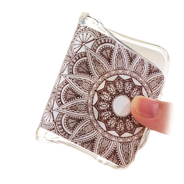 Marble Samsung Galaxy A03s Etui - Mandala Blomst Brown