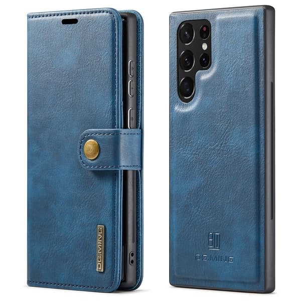 DG.Ming Samsung Galaxy S22 Ultra 2-in-1 Lommebok Etui - Blå Blue
