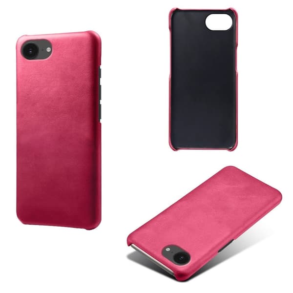 16e Case Calf Texture Veganläder Hårt PC-skyddande mobilskal - Ros Rosa